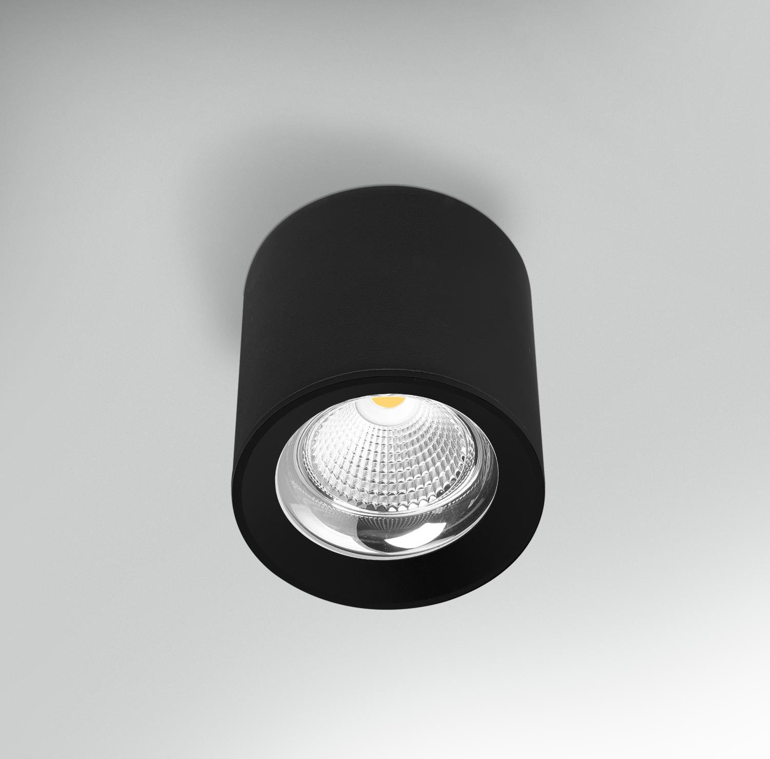 CEN RNDNE-2513030 Stropní svítidlo LED RONDO černé pr.130x155mm 25W 230V 3000K 45d IP20 - CENTURY