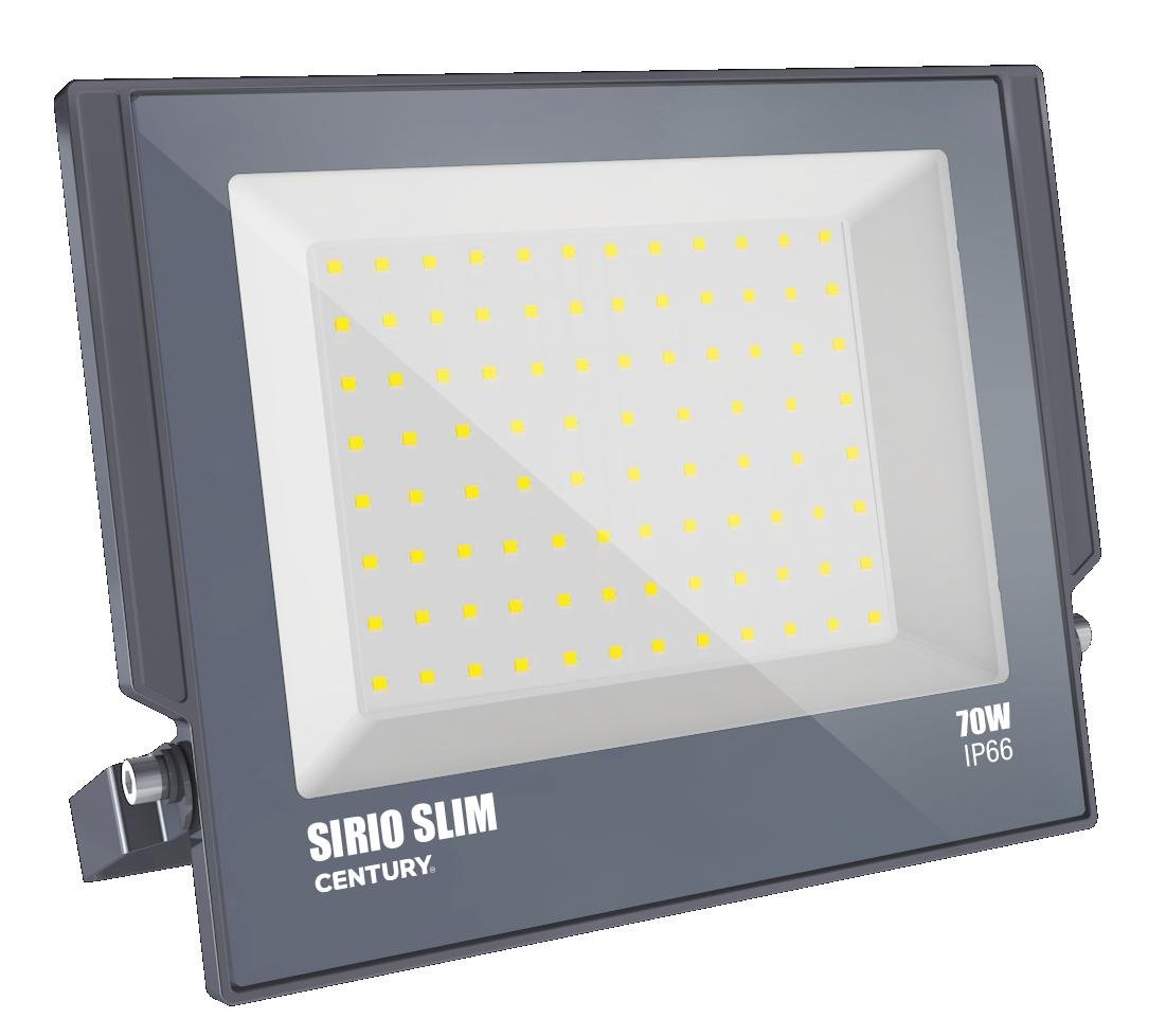 CEN SRS-709560 LED reflektor SIRIO SLIM 70W 6000K 110d 230x270x28mm IP66 IK08 - CENTURY