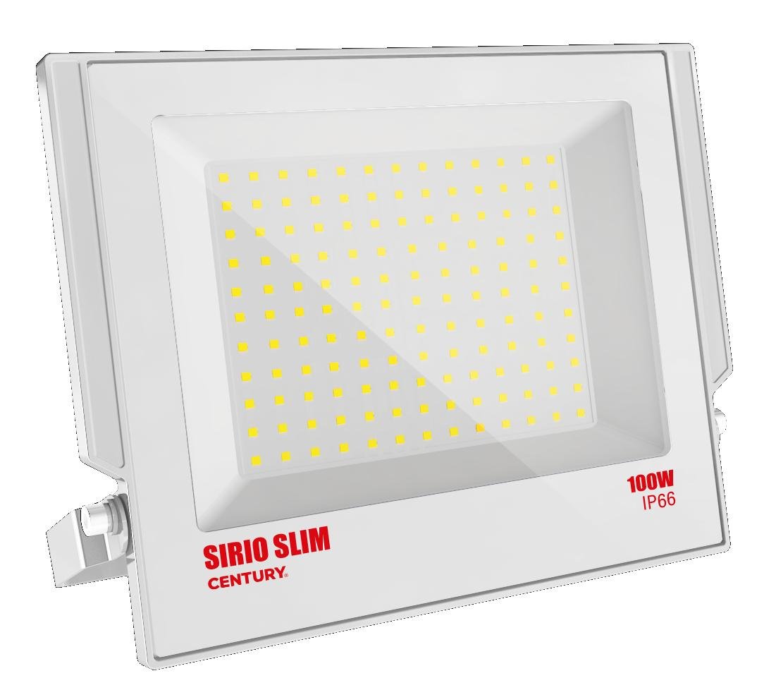 CEN SRSB-1009540 LED reflektor SIRIO SLIM BÍLÝ 100W 4000K 110d 230x270x28mm IP66 IK08 - CENTURY