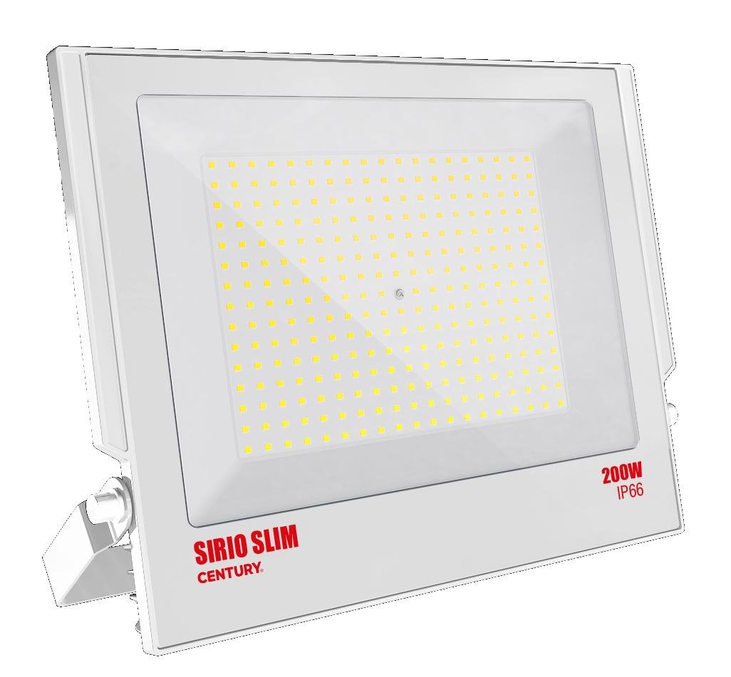 CEN SRSB-2009540 LED reflektor SIRIO SLIM BÍLÝ 200W 4000K 110d 303x366x34mm IP66 IK08 - CENTURY