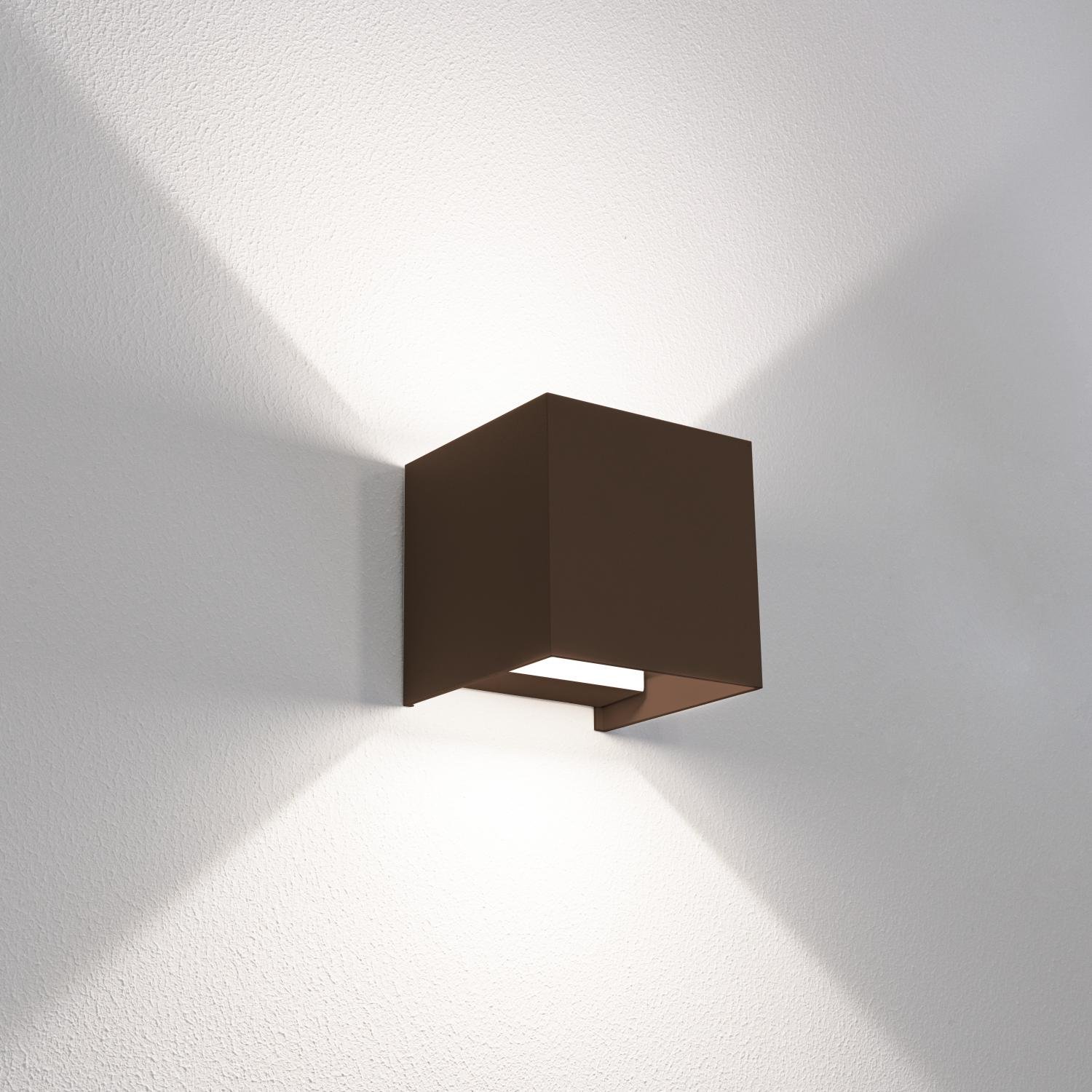 CEN UDSCO-1010 Venkovní nástěnné LED svítidlo up/down QUADRATO corten 10W 2700/4000/6500K IP65 - CENTURY