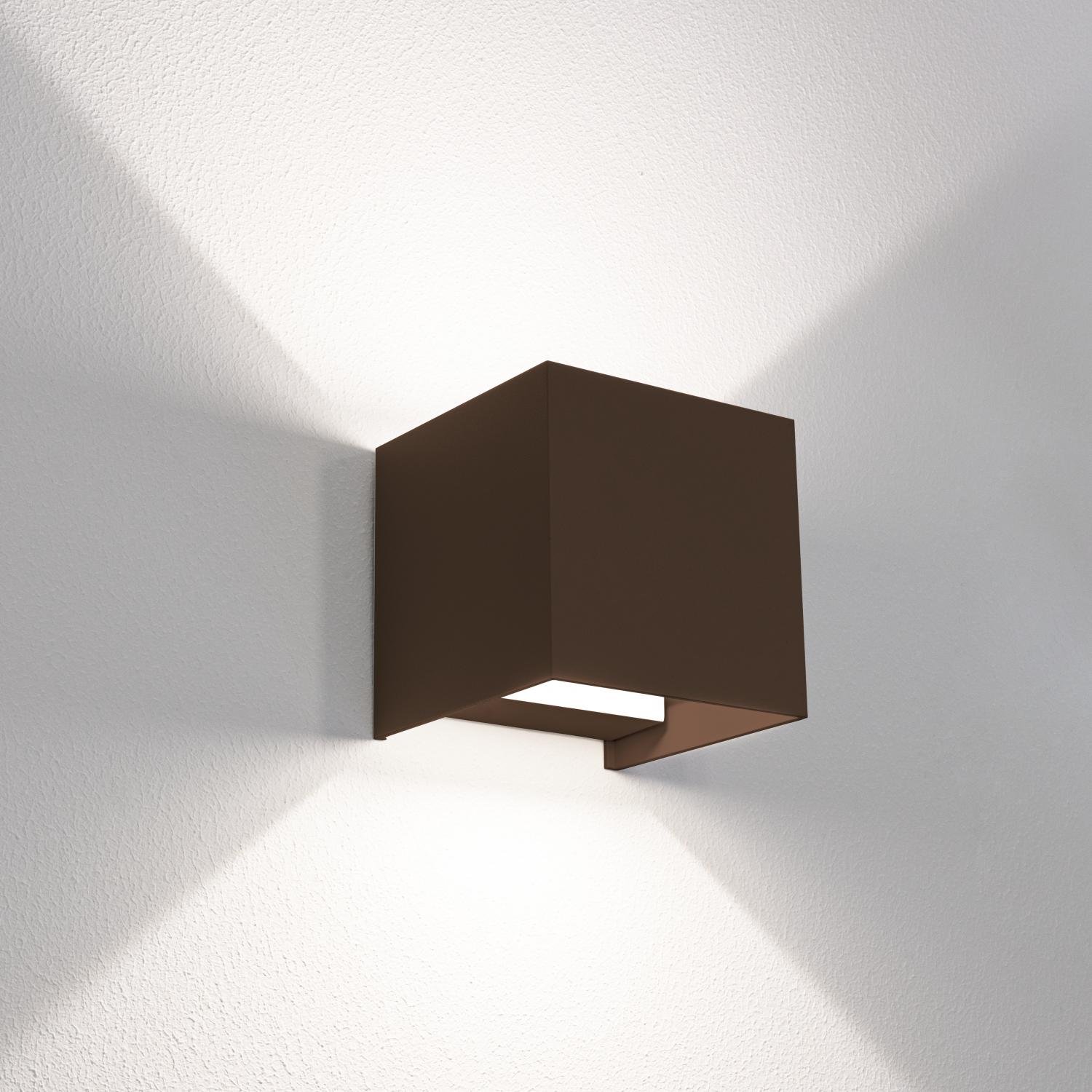 CEN UDSCO-2012 Venkovní nástěnné LED svítidlo up/down QUADRATO corten 20W 2700/4000/6500K IP65 - CENTURY