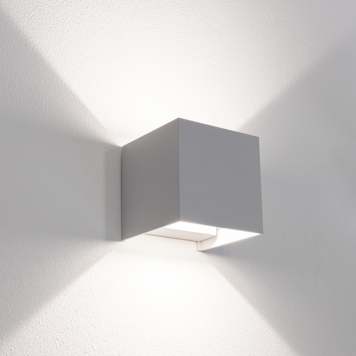 CEN UDSGR-2012 Venkovní nástěnné LED svítidlo up/down QUADRATO šedá 20W 3000/4000/6500K IP65 - CENTURY