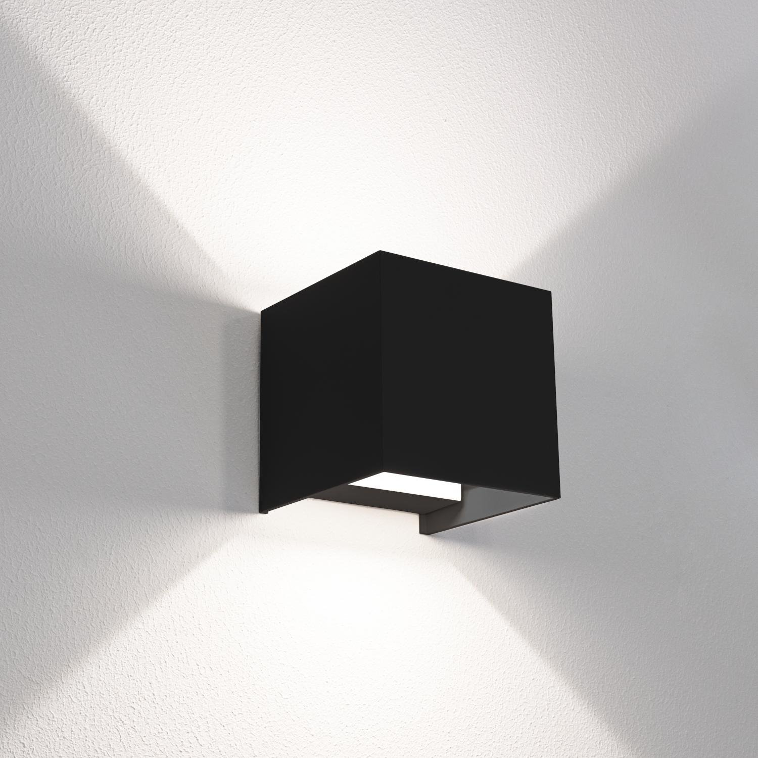 CEN UDSNE-2012 Venkovní nástěnné LED svítidlo up/down QUADRATO černá 20W 3000/4000/6500K IP65 - CENTURY