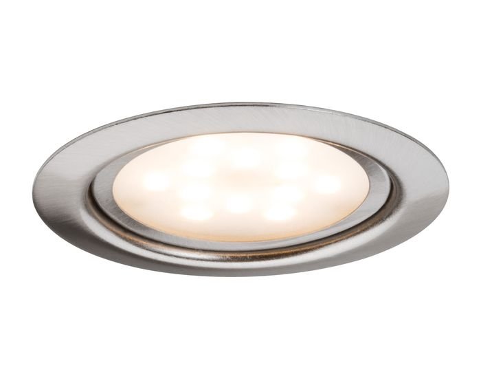 P 93553 Nábytkové zápustné svítidlo - sada 3ks Micro Line LED kartáč.žel - PAULMANN