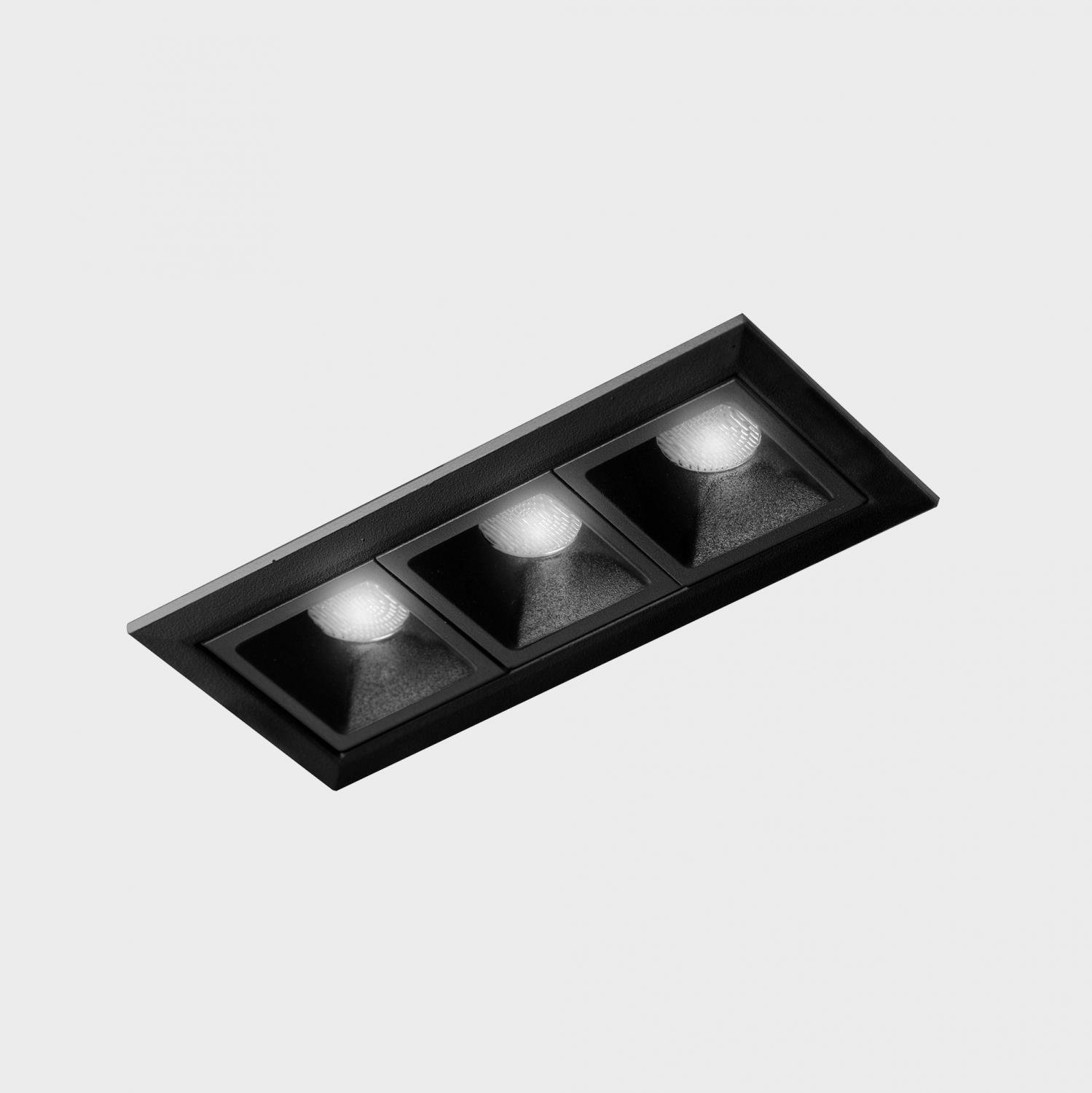 Levně KHL K51300.03.RF.BK-BK.15.ST.9.30.PU NSES zapuštěné svítidlo s rámečkem černá 6 W 3000K PUSH - KOHL-Lighting