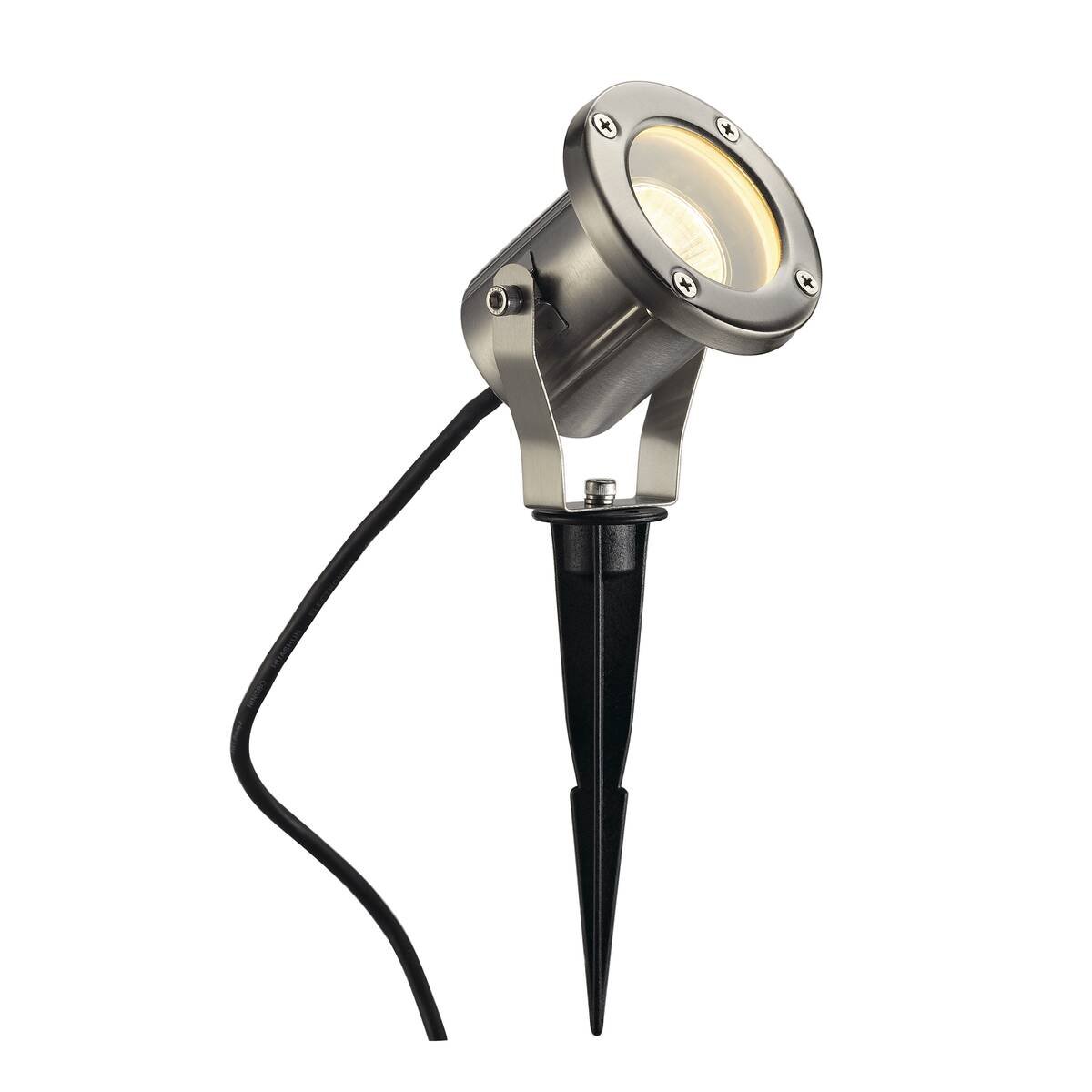 LA 229740 NAUTILUS s bodcem česaná ocel 230V GU10 35W 180° IP44 - BIG WHITE (SLV)