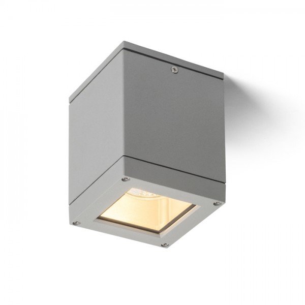 RED R10386 Svítidlo QUADRA M stropní stříbrnošedá 230V E27 75W IP54 - RED - DESIGN RENDL