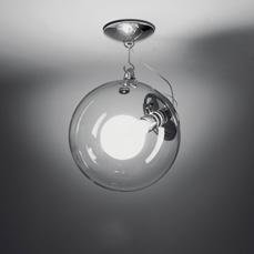 Levně AR A022800 Stropní svítidlo MICONOS SOFFITTO 1x23W chrom, foukané sklo - ARTEMIDE