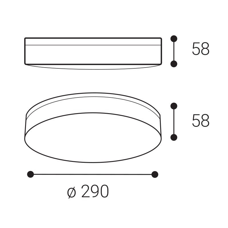 LED2 1460151 LED2 Stropní svítidlo YPSO 30, W 10-22W 3000K/4000K bílá - LED2 Lighting (obrázek 3)