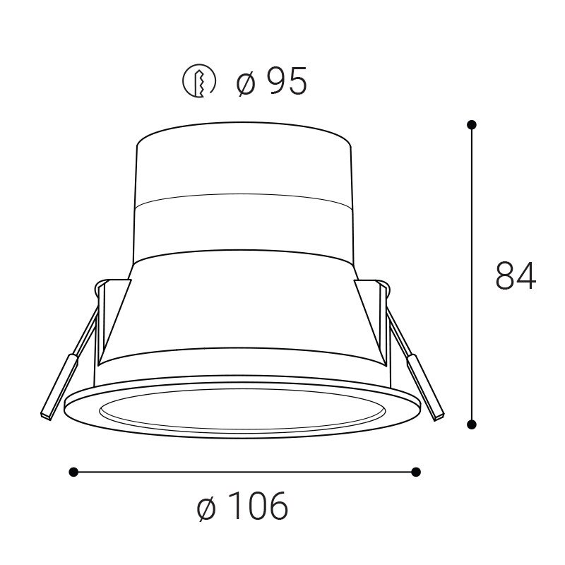 LED2 2236751DT LED2 Zápustné svítidlo ZERO II XL, W TRIAC DIM 8W 3000K/3500K/4000K bílá - LED2 Lighting (obrázek 3)