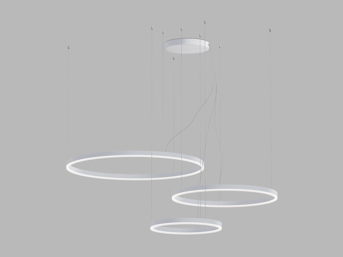 LED2 3274751DTW LED2 Závěsné svítidlo CIRCLE SET 3 P-Z, W DALI TW/PUSH TW 136W 3000K-4000K bílá - LED2 Lighting