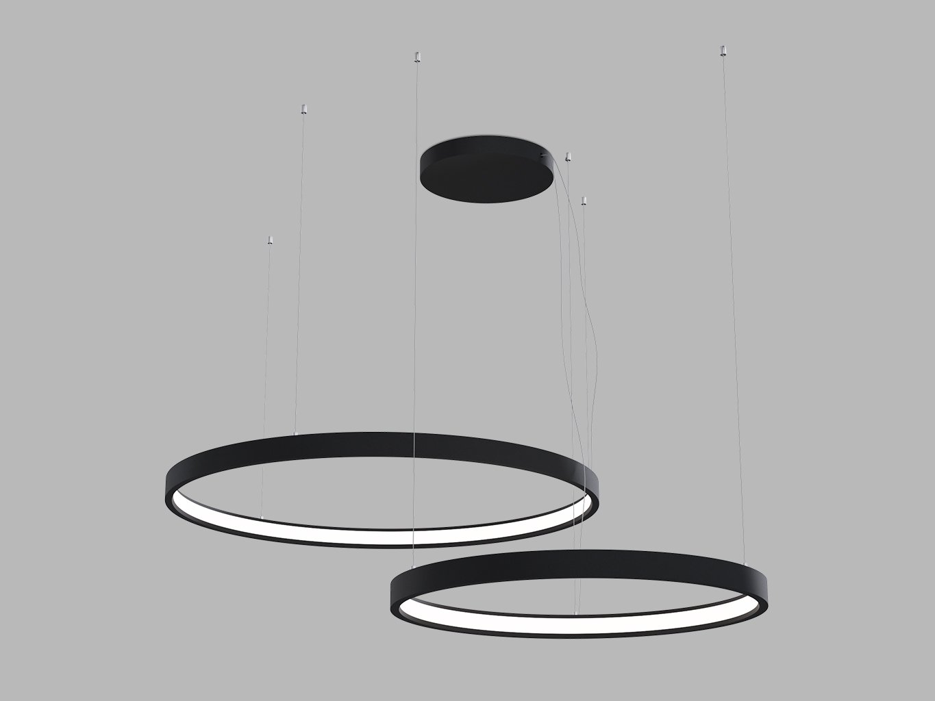 LED2 3275353ZBTW LED2 Závěsné svítidlo CIRO SET 2 P-Z, B ZIGBEE TW 100W 3000K-4000K černá - LED2 Lighting