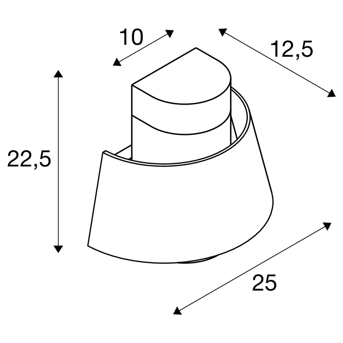 LA 1007585 PHOTONI nástěnné přisazené svítidlo, kónické, 1x max. 13 W, E27, černá - BIG WHITE (SLV) (obrázek 8)