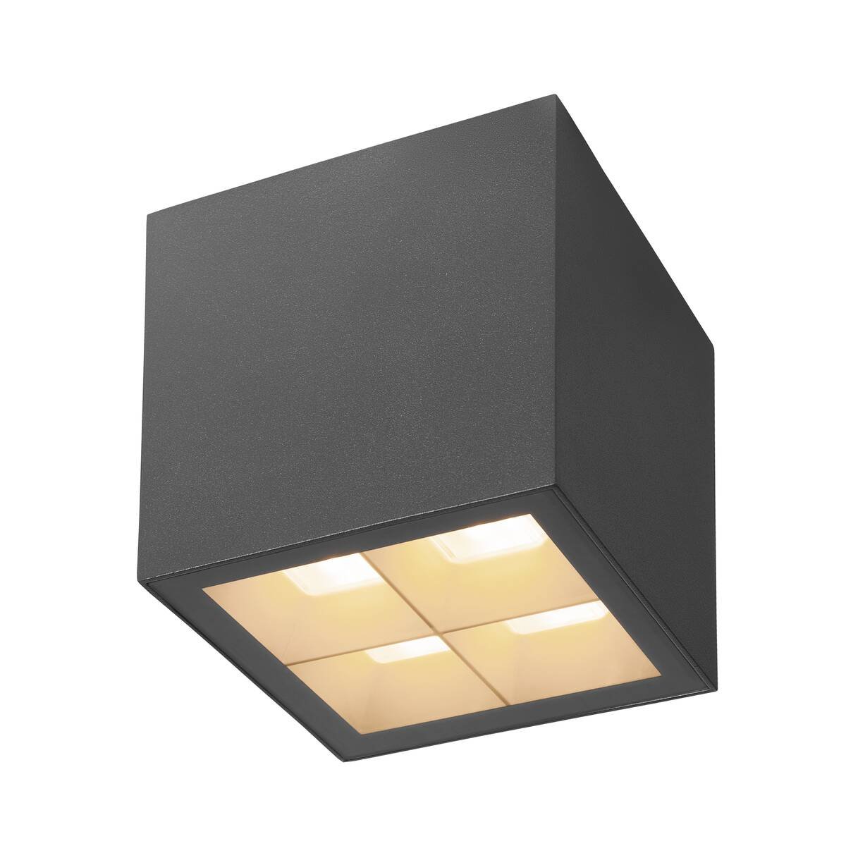 LA 1007461 S-CUBE stropní přisazené svítidlo, 2700/3000 K, 15 W, PHASE, 80°, antracit - BIG WHITE (SLV)