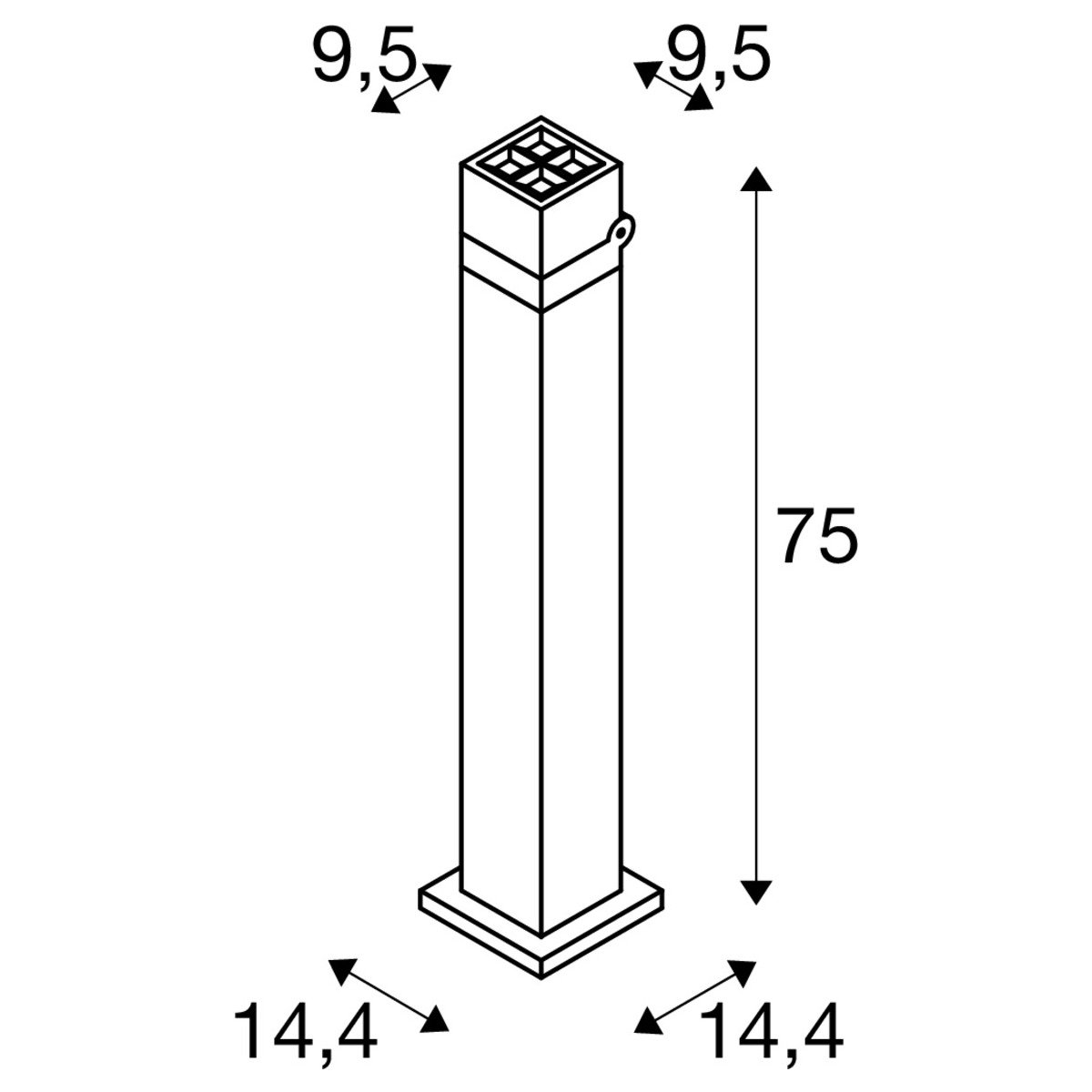 LA 1007459 S-CUBE 75 stojací lampa, 15 W, 2700/3000 K, PHASE, antracit - BIG WHITE (SLV) (obrázek 11)