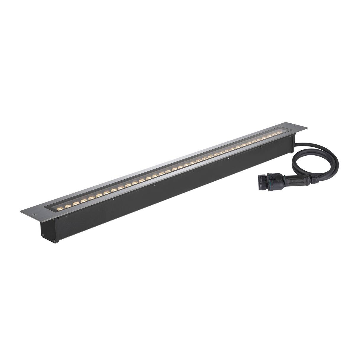 LA 1007196 DASAR® 1200 svítidlo pro vestavbu do země, 34 W, 3000 K, IP65/IP67, čtvercové, nerezová ocel - BIG WHITE (SLV)