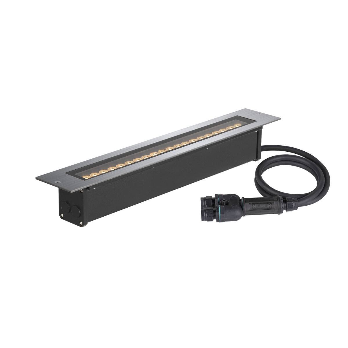 LA 1007195 DASAR® 600 svítidlo pro vestavbu do země, 18 W, 3000 K, IP65/IP67, čtvercové, nerezová ocel - BIG WHITE (SLV)