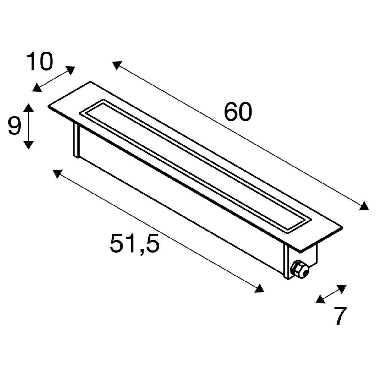 LA 1007195 DASAR® 600 svítidlo pro vestavbu do země, 18 W, 3000 K, IP65/IP67, čtvercové, nerezová ocel - BIG WHITE (SLV) (obrázek 7)