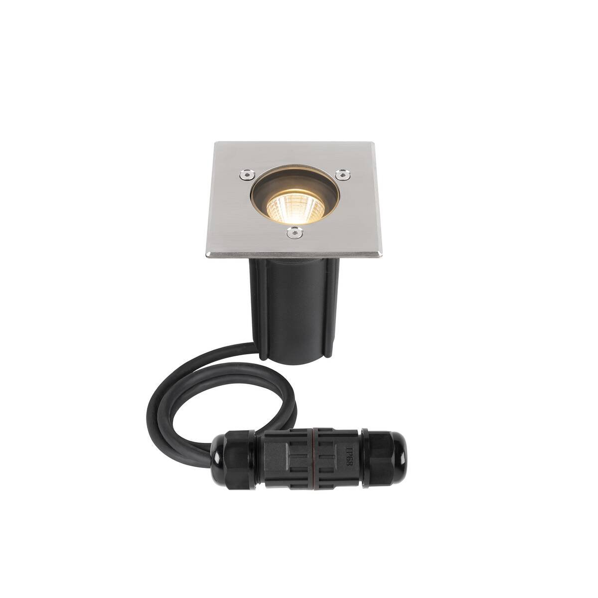 LA 1007681 DASAR® S svítidlo pro vestavbu do země, hranaté, 4 W, 3000 K, 24°, IP67, válcové, antracit - BIG WHITE (SLV)