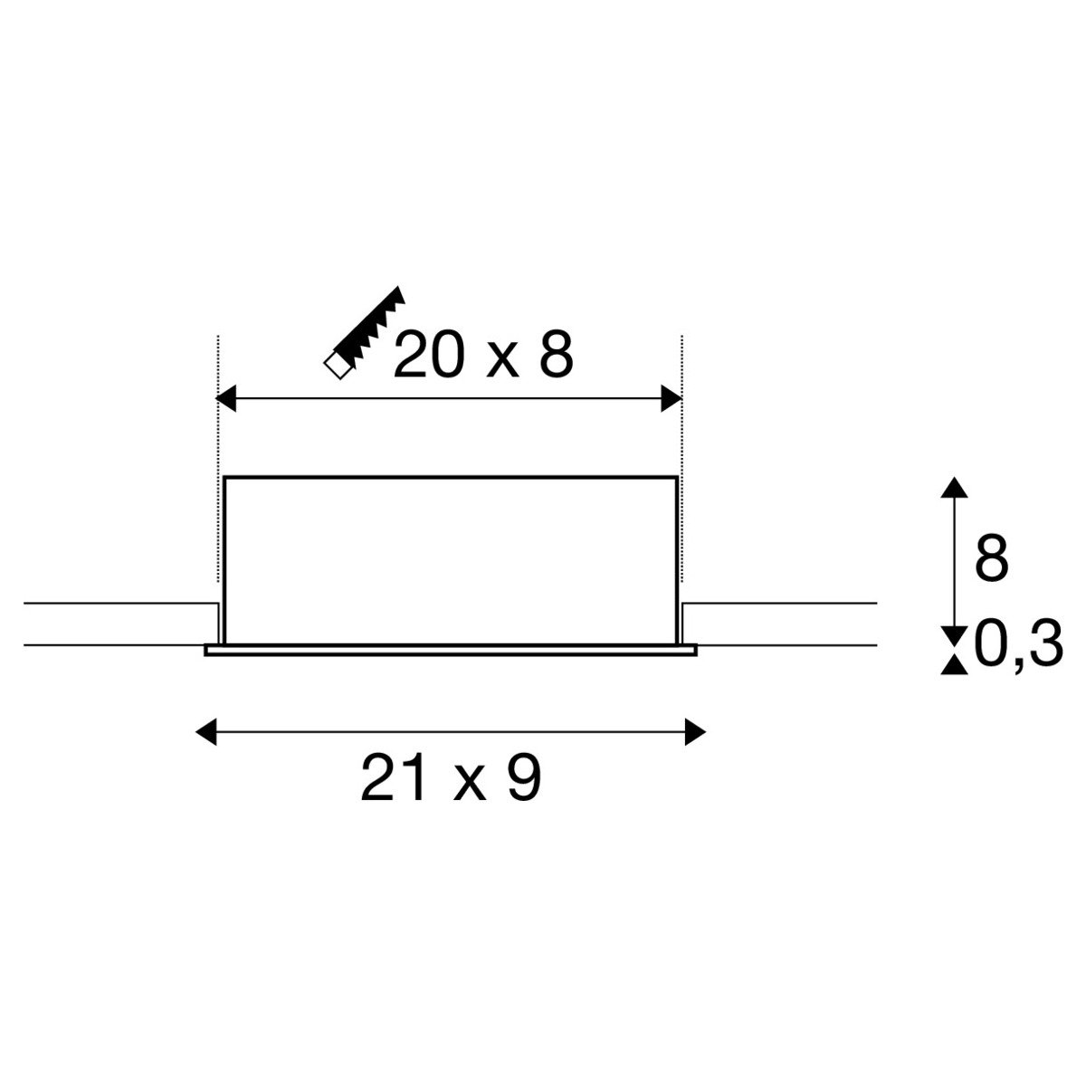 LA 1007567 AKCE - KADUX stropní zápustné svítidlo, triple, 3000 K, 38°, IP 20, čtvercové, černá - BIG WHITE (SLV) (obrázek 11)