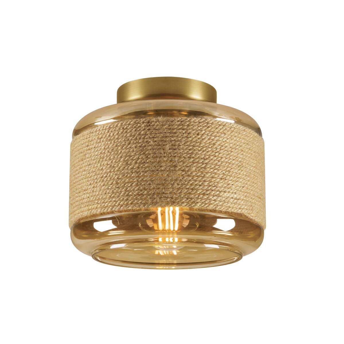 LA 1007592 PANTILO ROPE 19 nástěnné a stropní přisazené svítidlo, cylindrické, 1x max. 15 W E27, zlatá - BIG WHITE (SLV)