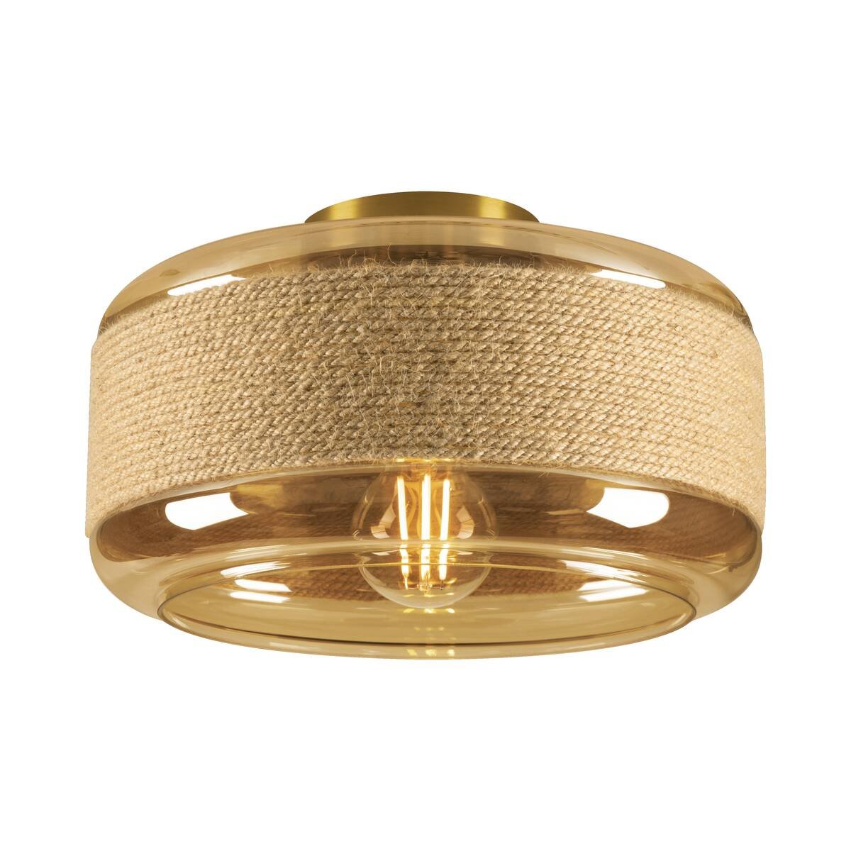 LA 1007591 PANTILO ROPE 27 nástěnné a stropní přisazené svítidlo, cylindrické, 1x max. 15 W E27, zlatá - BIG WHITE (SLV)