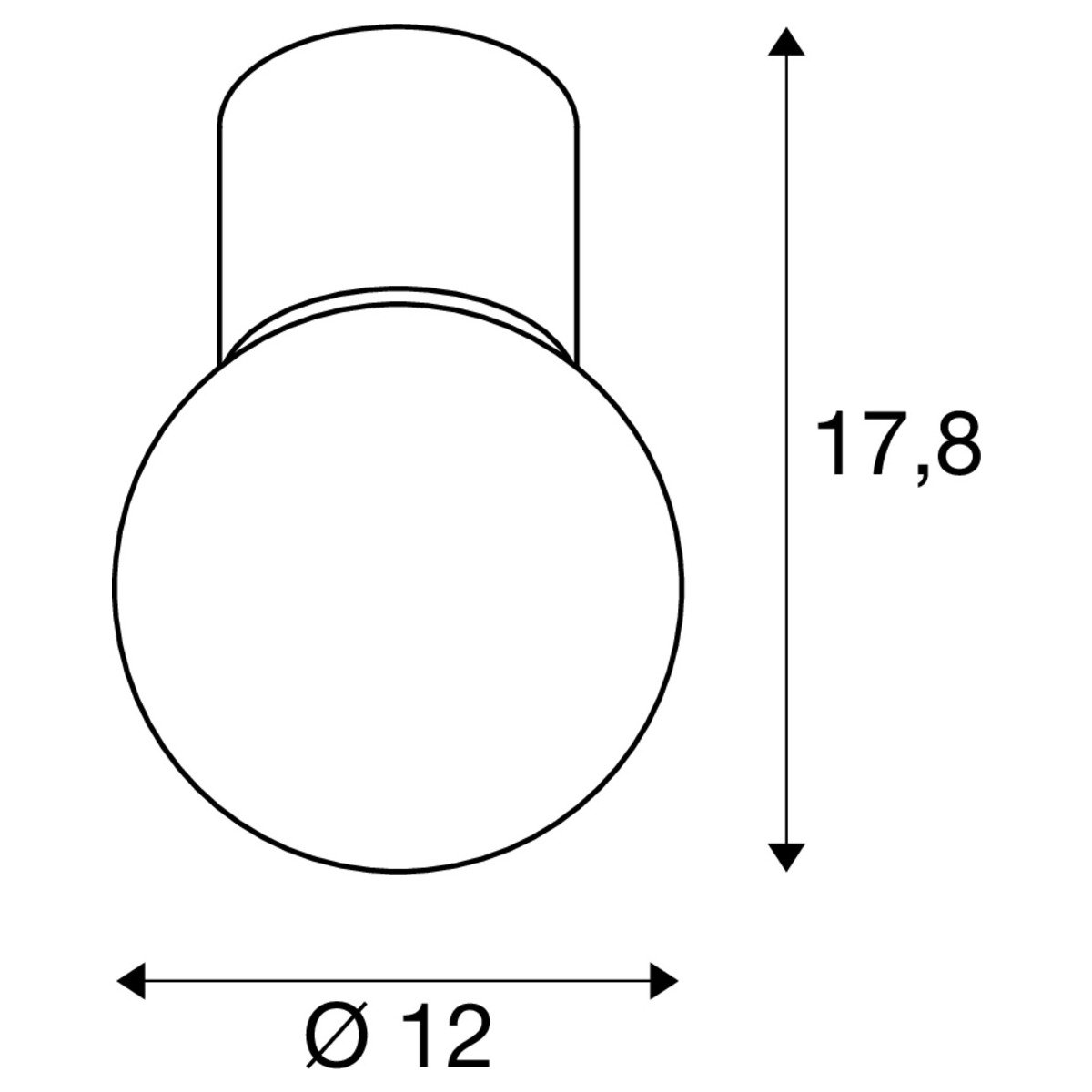 LA 1007607 VARYT stropní přisazené svítidlo, kulaté, 1x max. 6 W E14, černá - BIG WHITE (SLV) (obrázek 4)
