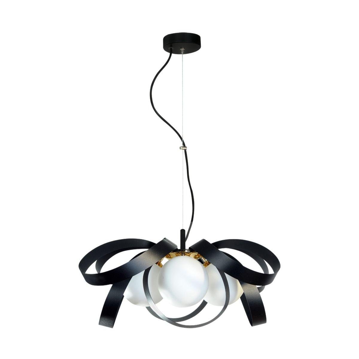 ZUMA 133867-025791 1139 závěsné svítidlo NELA FLAT 65 cm černá-zlatá - ZUMALINE