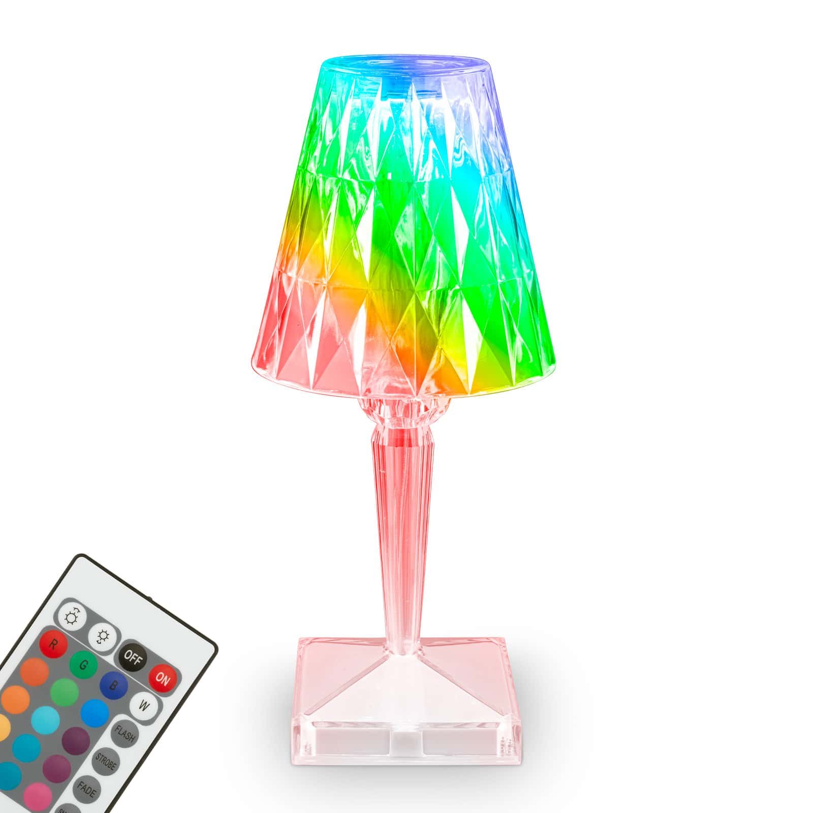 BRILO 7464010 LED nabíjecí stolní lampa, 25,5 cm, 2,3W, 65lm transparentní - BRILONER