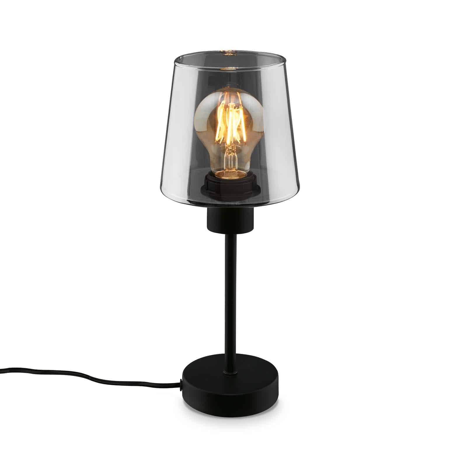 BRILO 7617015 Stolní lampa, 35,5 cm, 1x E27, max. 10W, černá - BRILONER