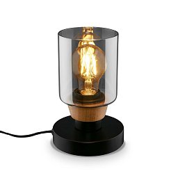 Obrázek pro produkt Stolní lampa, 18 cm, 1x E27, max. 10W, kouřová černá - BRILONER