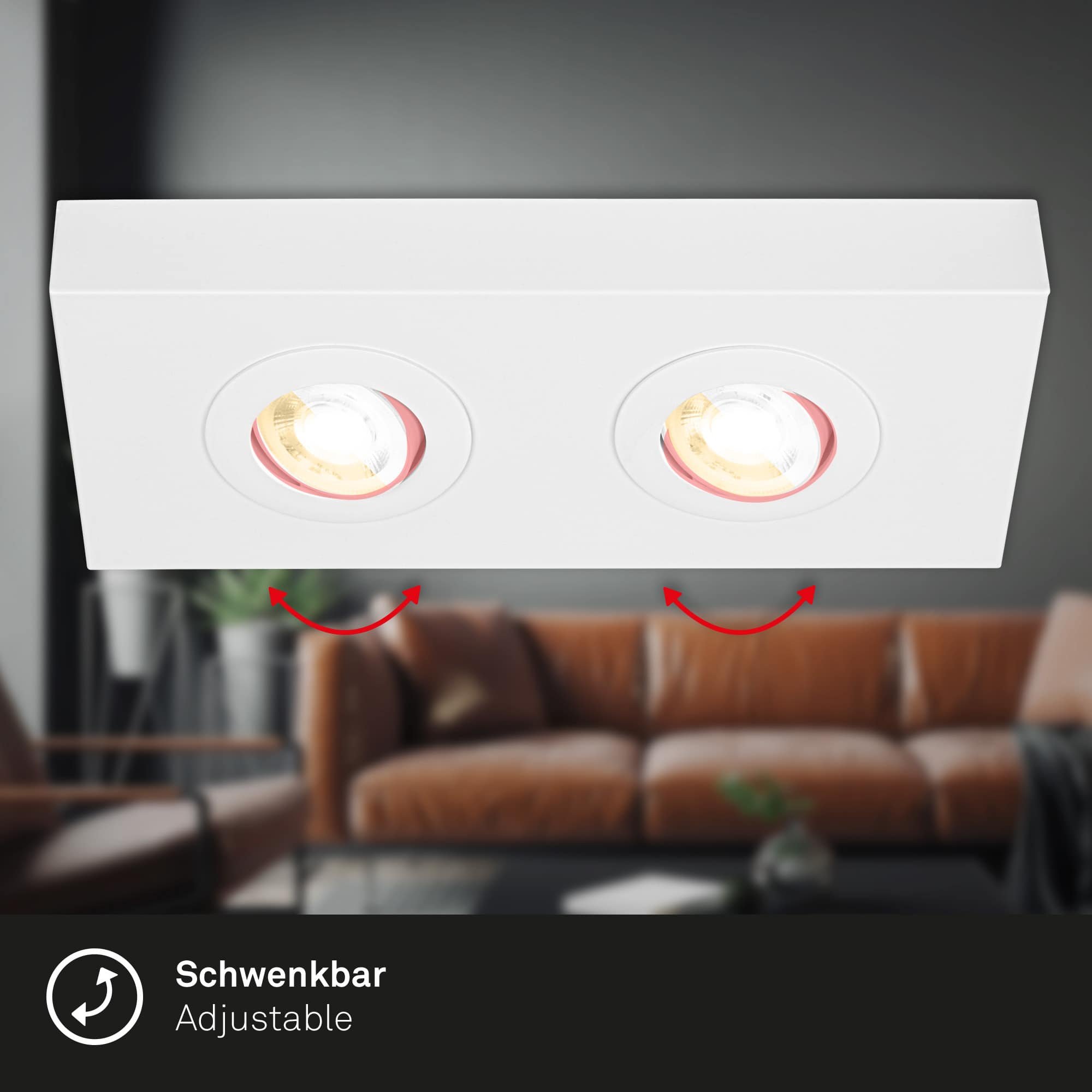 BRI 3996026 LED CTS stropní svítidlo, 27 cm, 4W, 460lm, bílé - BRILONER (obrázek 5)
