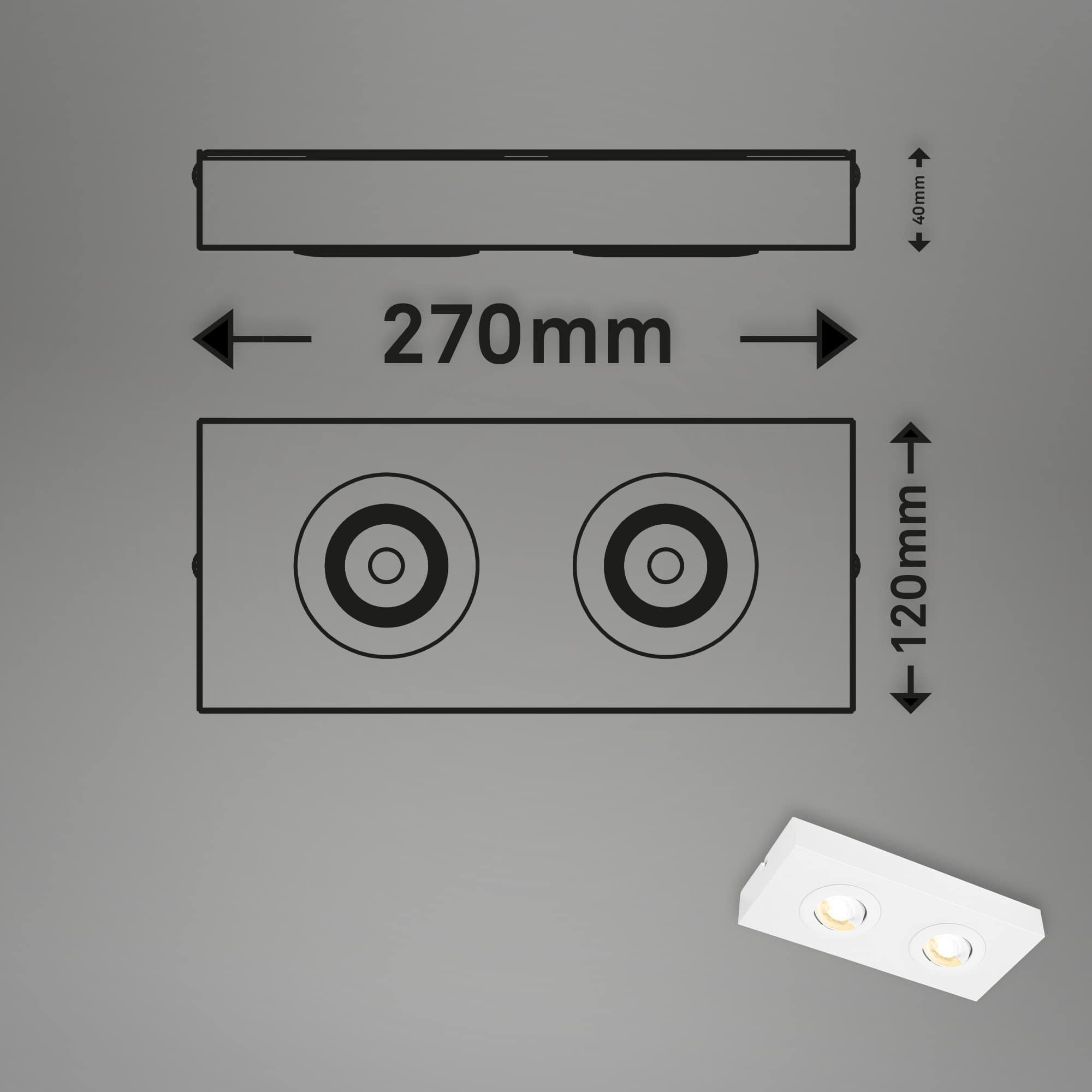 BRI 3996026 LED CTS stropní svítidlo, 27 cm, 4W, 460lm, bílé - BRILONER (obrázek 8)