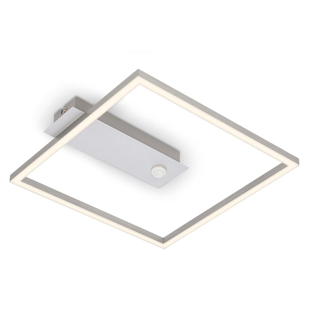 BRILO 3770019 LED stropní svítidlo s čidlem, 32 cm, 14W, 400lm, hliník - BRILONER