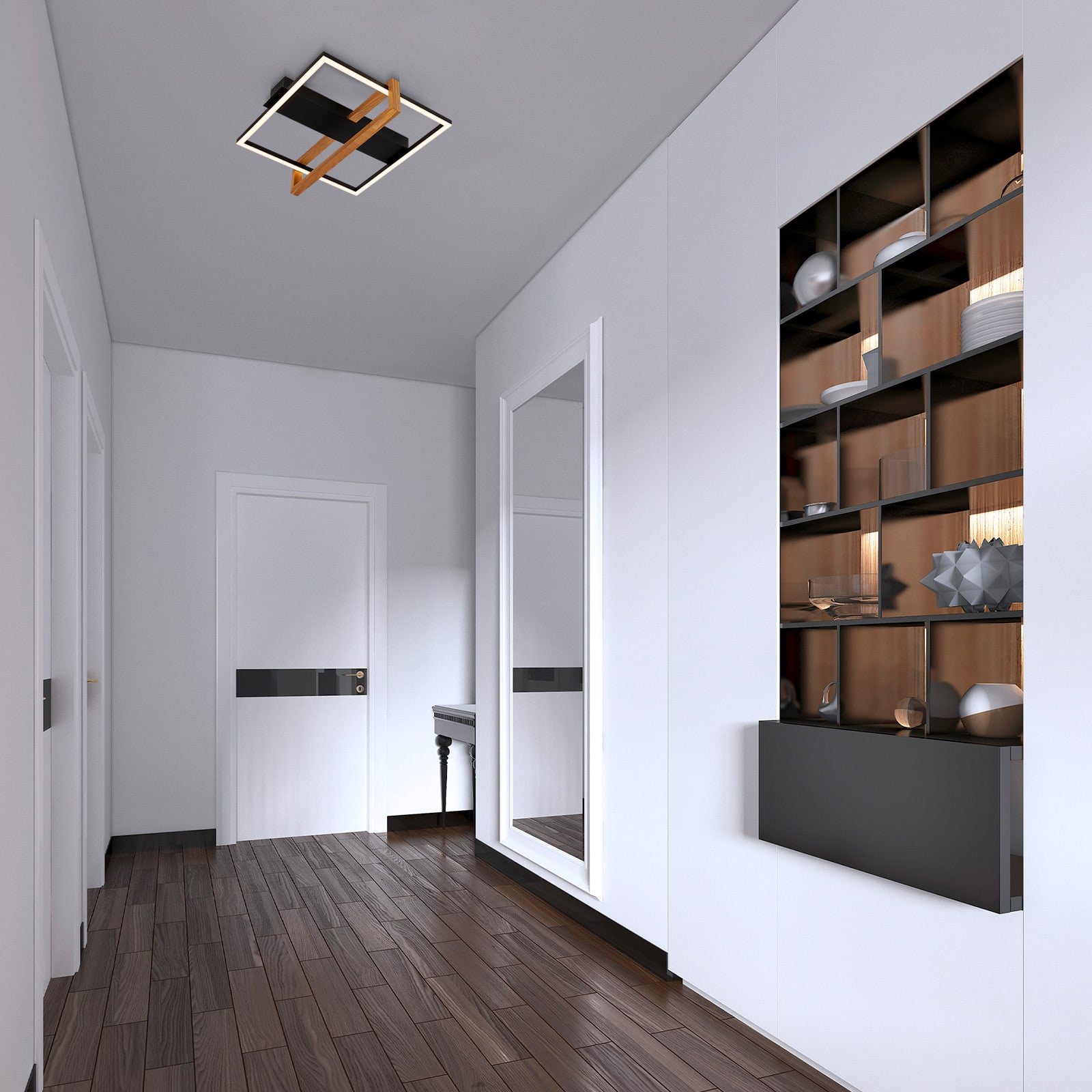 BRILO 3775015 LED stropní svítidlo, 34,5 cm, 14W, 400lm, černá - BRILONER (obrázek 4)