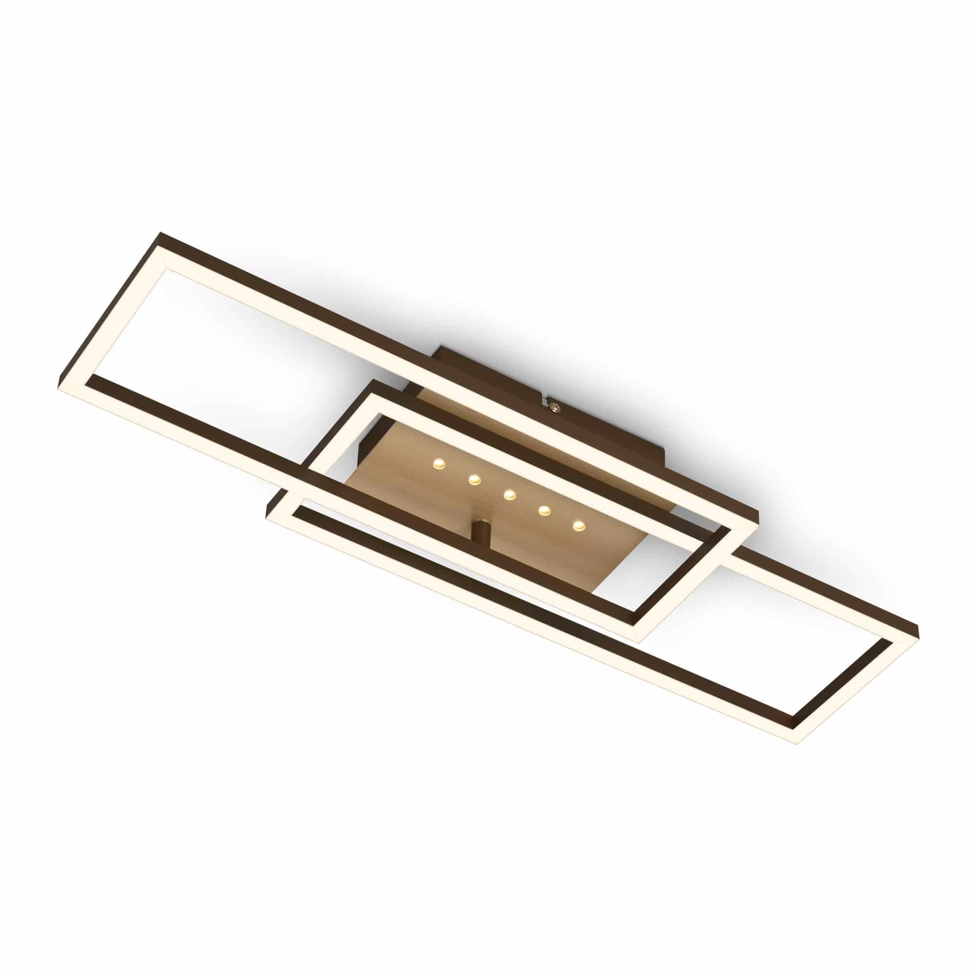 BRILO 3774017 LED stropní svítidlo, 56 cm, paměť, 30W, 2850lm, hnědo-zlatá - BRILO