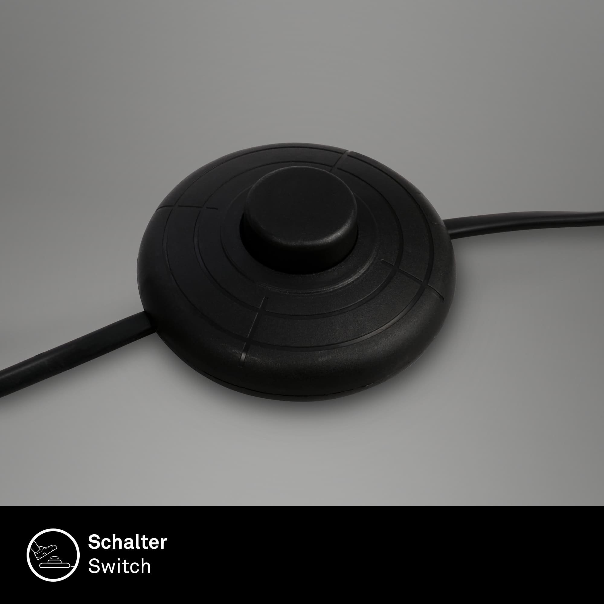 BRI 1486025 Stojací svítidlo, 150 cm, 2x E27, max. 10W, černá - BRILONER (obrázek 4)