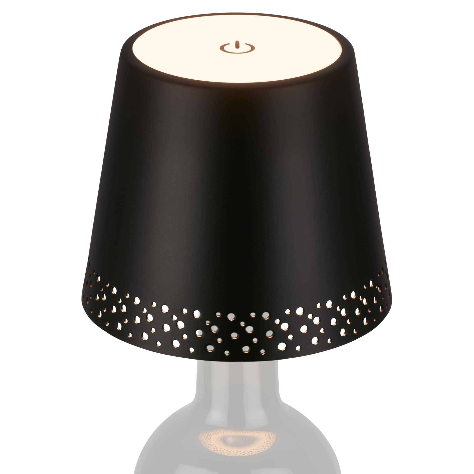BRILO 7485015 LED nabíjecí stolní lampa, 11 cm, USB-C, 2,6W, 280lm, černá - BRILONER