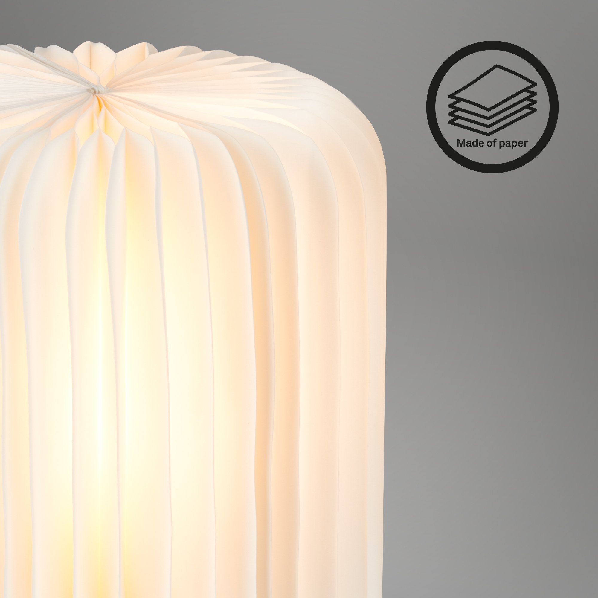 BRILO 7495016 Stolní lampa papír 25 cm 1x E14 max. 6 W bílé - BRILONER (obrázek 4)