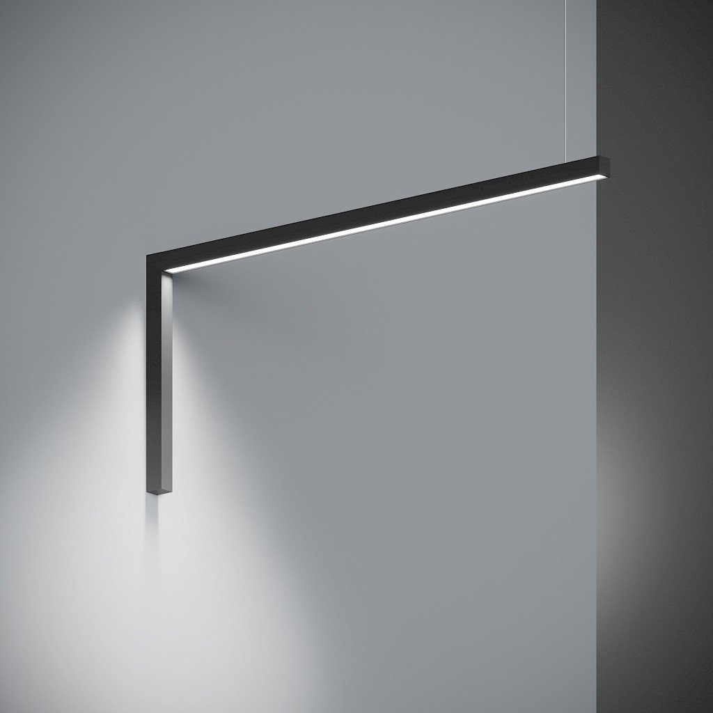 Levně TI 2028GOFNEE2A Nástěnné svítidlo EDGE 34W 2700K 3490lm 135x50mm černé - Team Italia