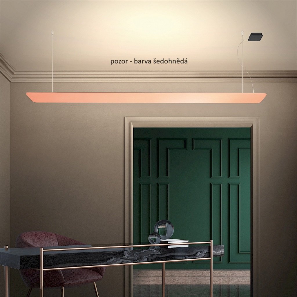 TI 1052BDMBVE28B C01TO6 Závěsné svítidlo RIFLESSA UPlight Dali/PUSH 124x20cm šedohnědá - Team Italia