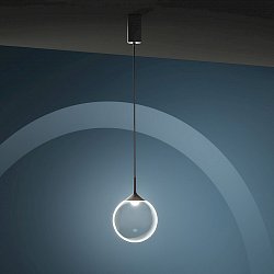 Obrázek pro produkt Závěsné svítidlo Licis TRIAC DIM černá / průhledná 2700K černý kabel - Team Italia