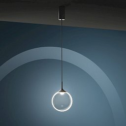 Obrázek pro produkt Závěsné svítidlo Licis TRIAC DIM černá / průhledná 2700K černý kabel - Team Italia