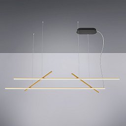 Obrázek pro produkt Závěsné svítidlo Overlap Decò DALI/PUSH bronz / černý kabel UP 40W 3100lm / DOWN 70W 5400lm 3000K - Team Italia