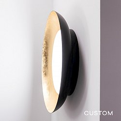 Obrázek pro produkt Stropní / nástěnné svítidlo Chapeau 42cm DIM TRIAC 3000K černá / lístkové zlato - Team Italia