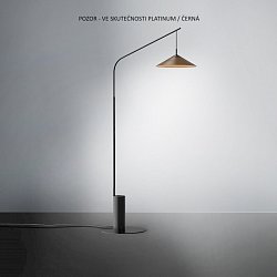 Obrázek pro produkt Stojací lampa LAMBDA DimPush 195cm 2700K platinum / černá - Team Italia