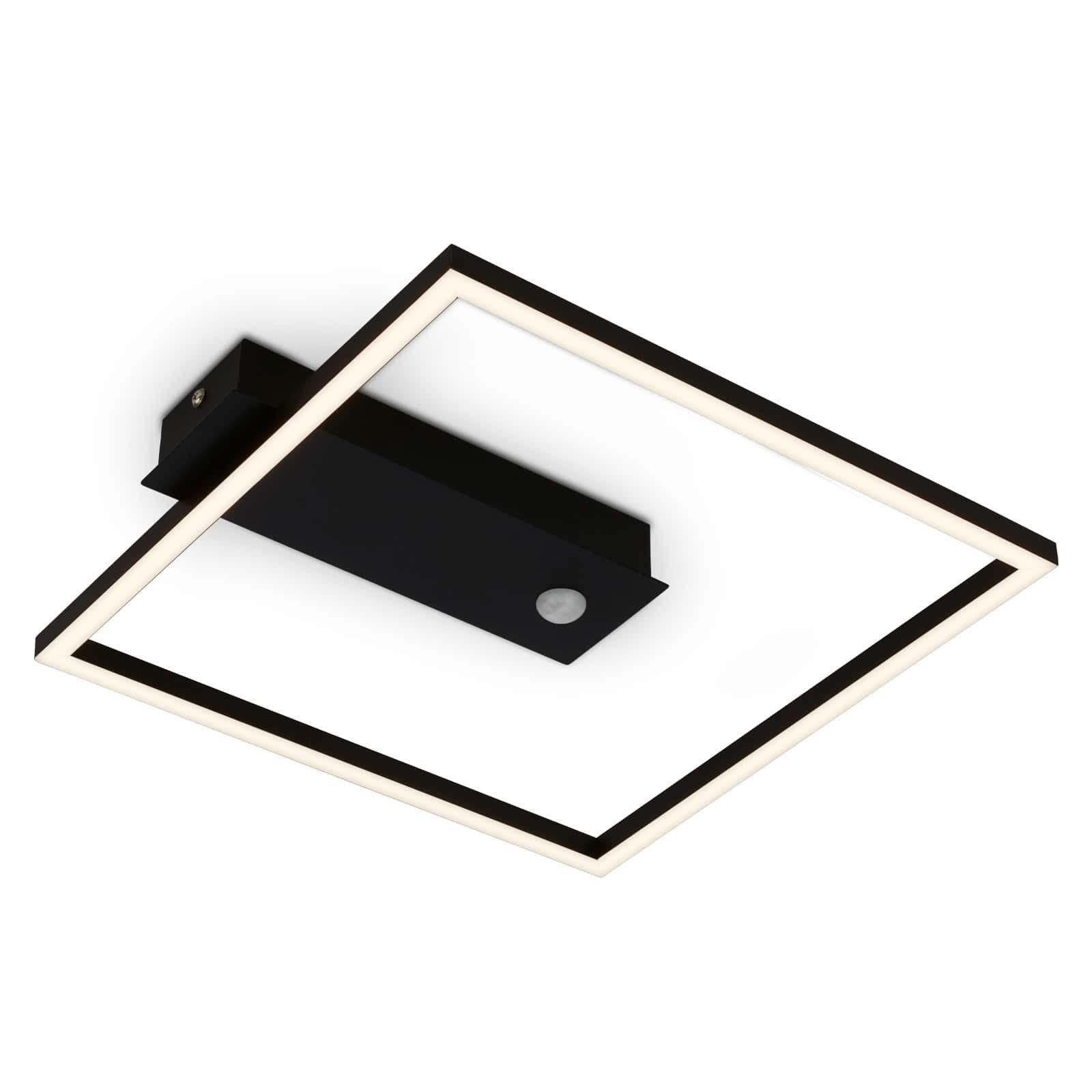 BRILO 3770015 LED stropní svítidlo se senzorem a časovačem 32cm 14W 1400lm černá - BRILONER