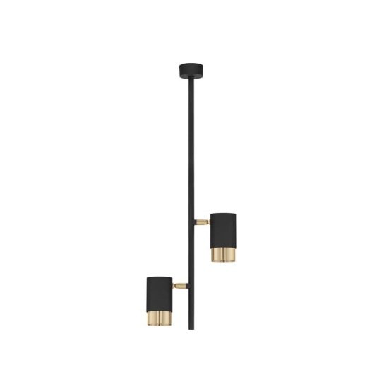 Levně NV 9010220 Svítidlo závěsné PONGO černá / zlatá LED 2x GU10 10W 230V - NOVALUCE