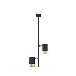 Obrázek pro produkt Svítidlo závěsné PONGO černá / zlatá LED 2x GU10 10W 230V - NOVALUCE